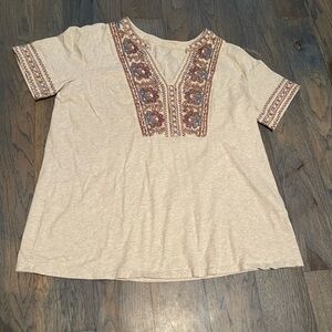 purejill embroidered cute top size S